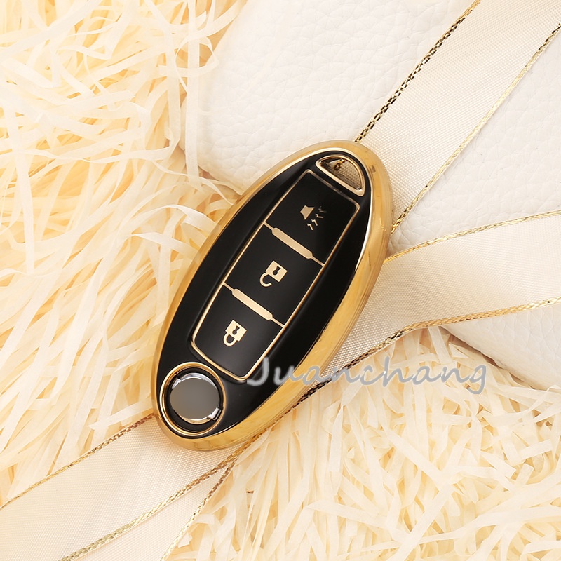 Casing Kunci Mobil 3 Tombol Bahan TPU Untuk Nissan Qashqai Juke J10 J11 Rogue X-Trail T32 T31