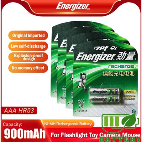 Energizer Asli 1.2V 900mAh Ni-MH AA/AAA Baterai Isi Ulang Untuk Senter Mouse Kamera Mainan