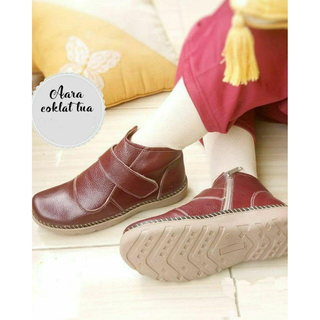 Sepatu Boots Wanita Original Etnikshoes Amelia Boots Kerja