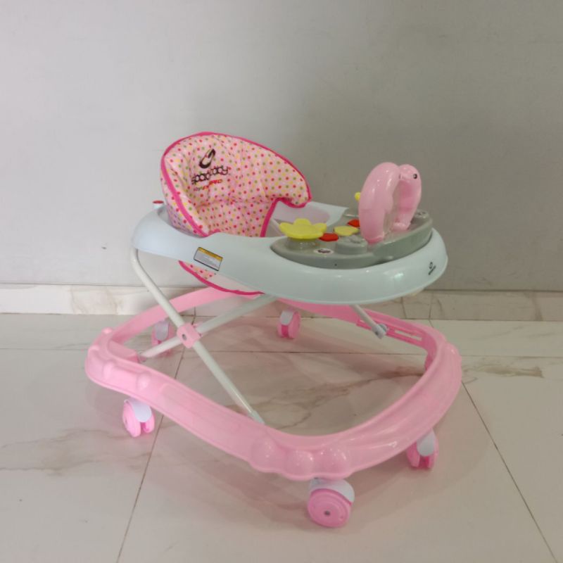 Bisa COD Mainan Anak Bayi Rolling Baby Walker Babywalker Spacebaby SB-302 Musik Mainan Murah Berkualitas