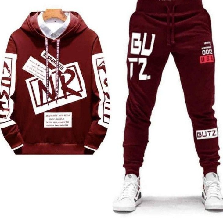 N_S Stelan Pria/Wanita 1Set Hoodie Panjang+Celana Jogger New_Rums