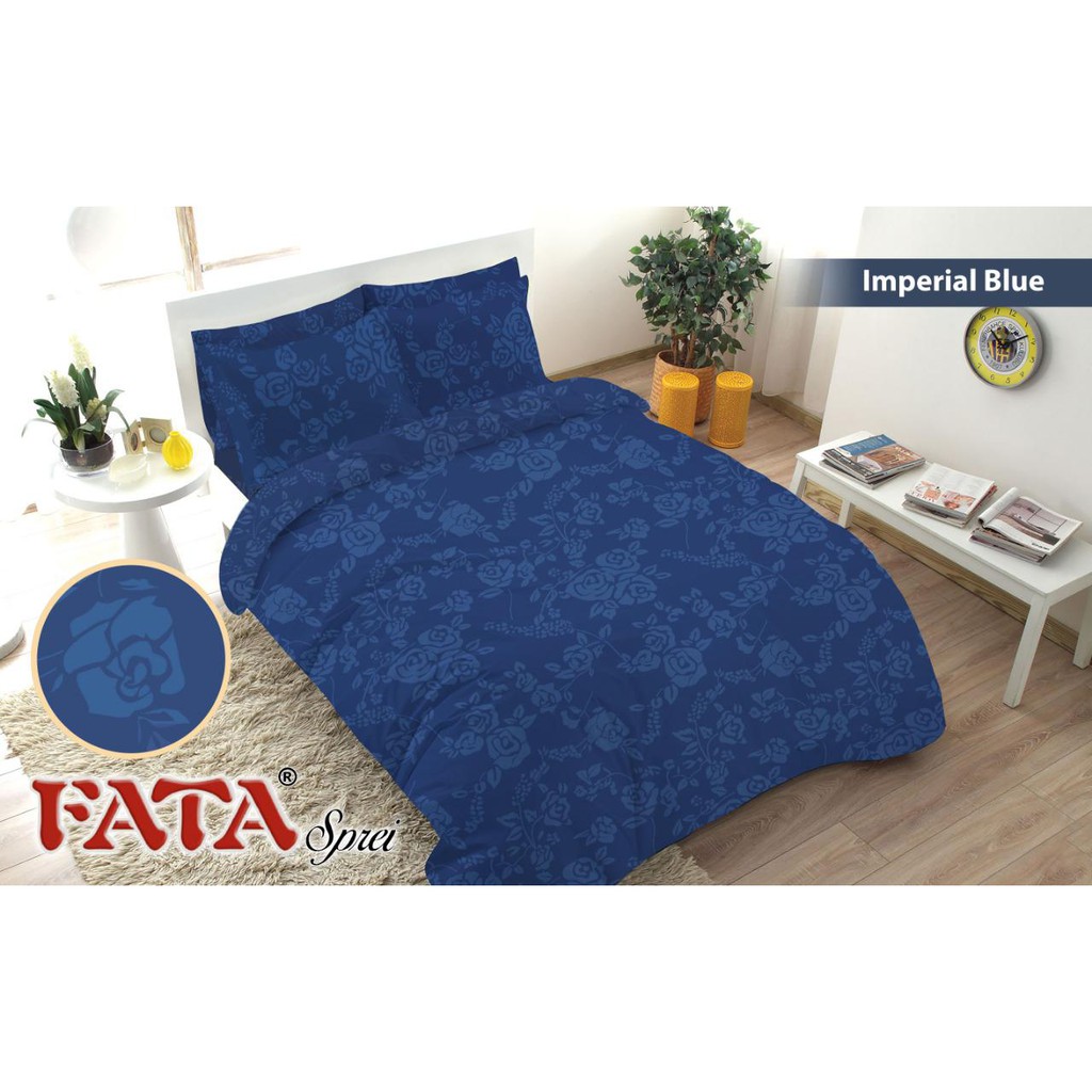 Bedcover Set FATA Emboss Polos Single 120x200 - Bed Cover Embos Jacquard 3D 120 x 200 bukan Kintakun
