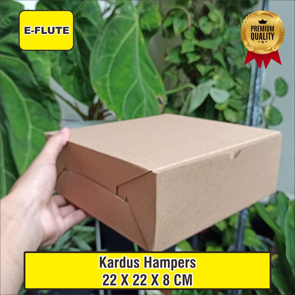 

kardus e-flute 22x22x8 cm | box souvenir | box Kado | box makanan