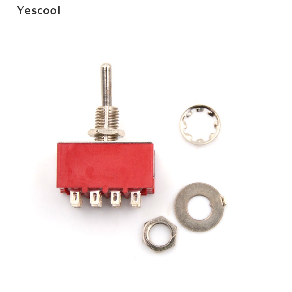 Yescool MTS-402 6A / 125VAC 2A / 250VAC 12 Pin 4PDT ON / 2 Posisi Toggle Switch Mini