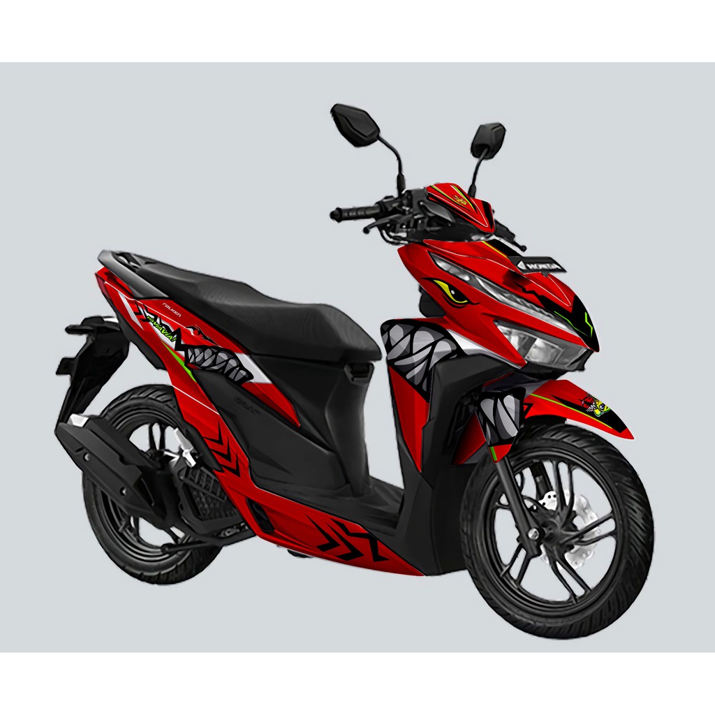 Striping Decal Full Body Vario 125 150 New Hiu MerAH kuning biru