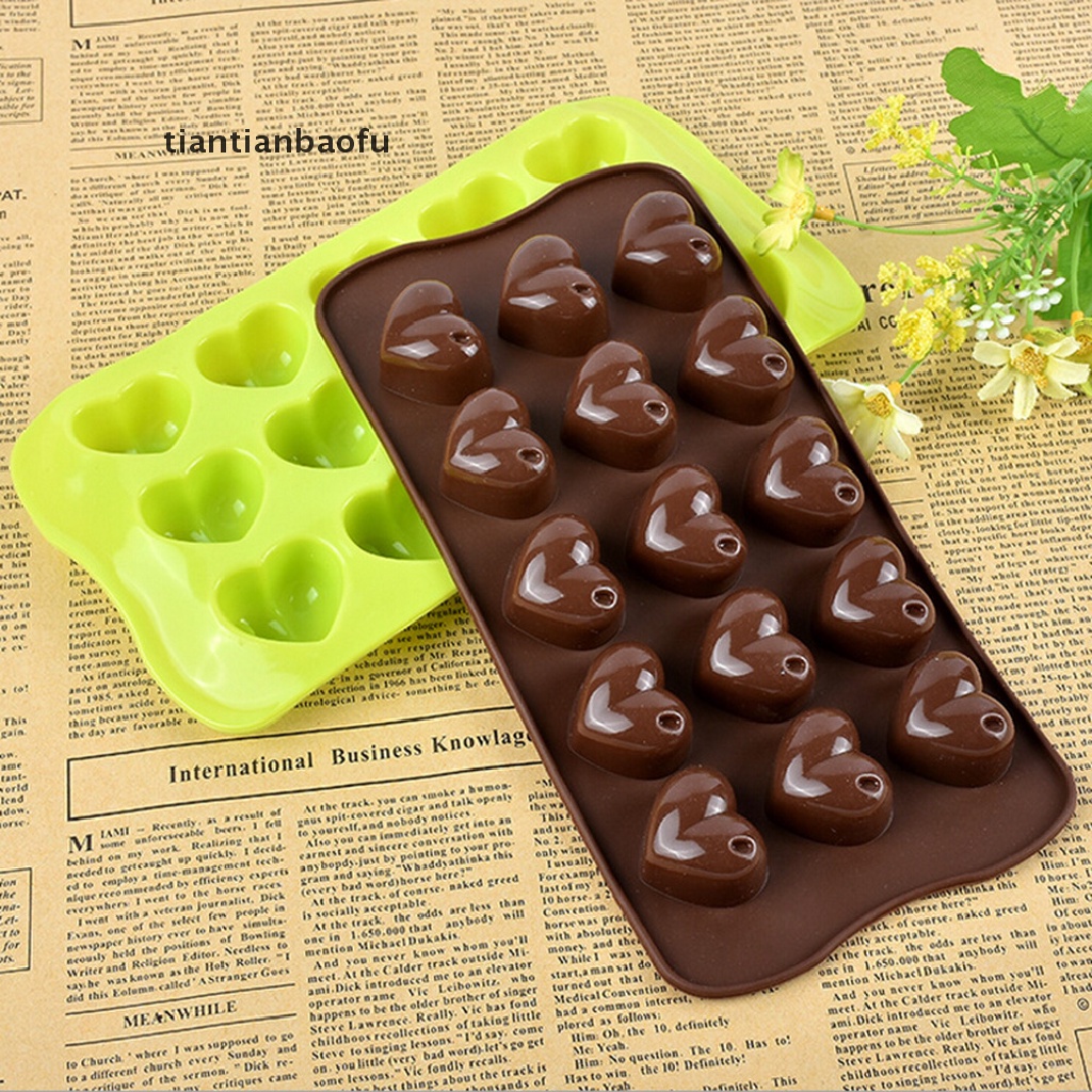 [tiantianbaofu] New Heart Silicone Fondant Mould Cake Candy Jelly Chocolate Muffin Baking Mold Boutique