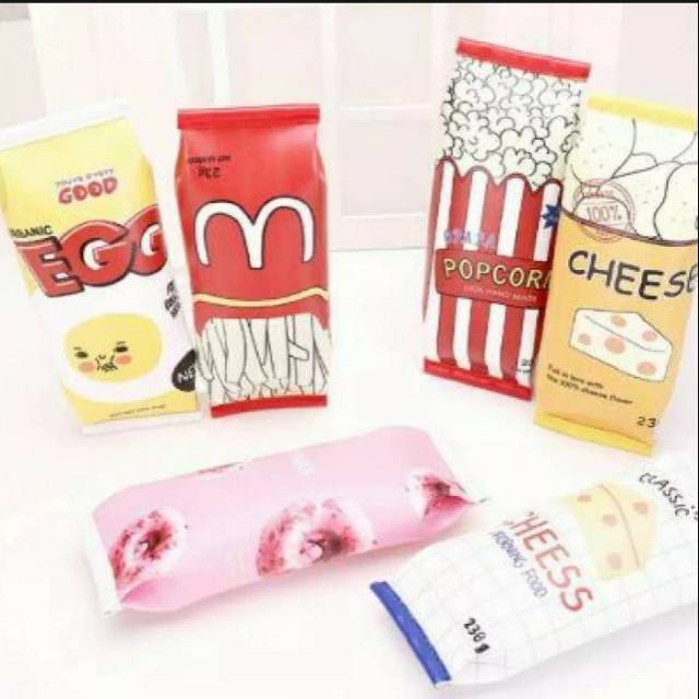

tempat kotak pensil makanan ringan bungkusan snack kentang