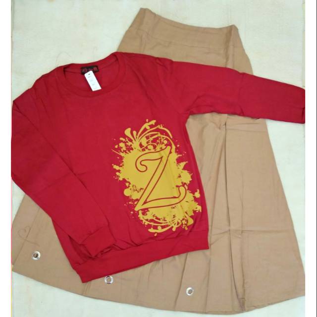 Setelan Rok One Set Kaos Zolaqu