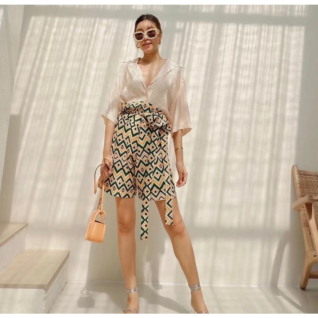 8808 Exotic Shirt Set | Casual Set Korean Style Fashion Wanita Kekinian