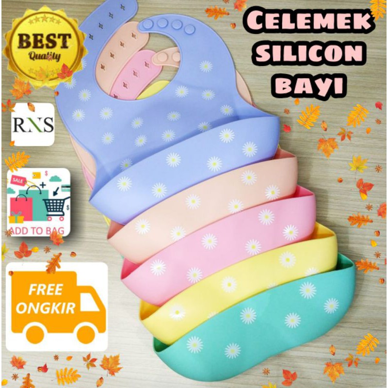celemek bayi  - celemek silicon bayi - Perlengkapan Makan Bayi