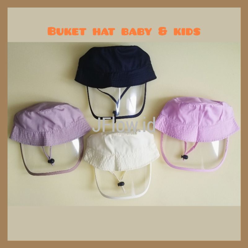 Topi Face shield bayi anak / bucket hat baby kids Topi kupluk