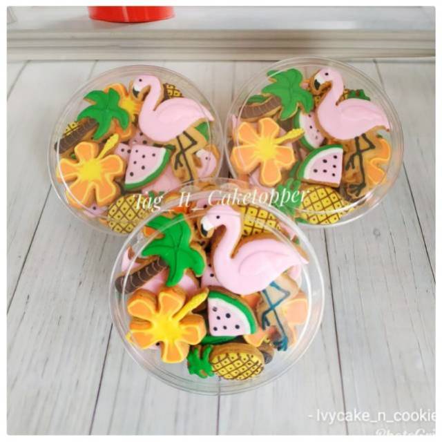 Cookie Cutter Tropical Set isi Flamingo dan Hibiscus Flower / Bunga untuk Kue Kering Fondant Ultah