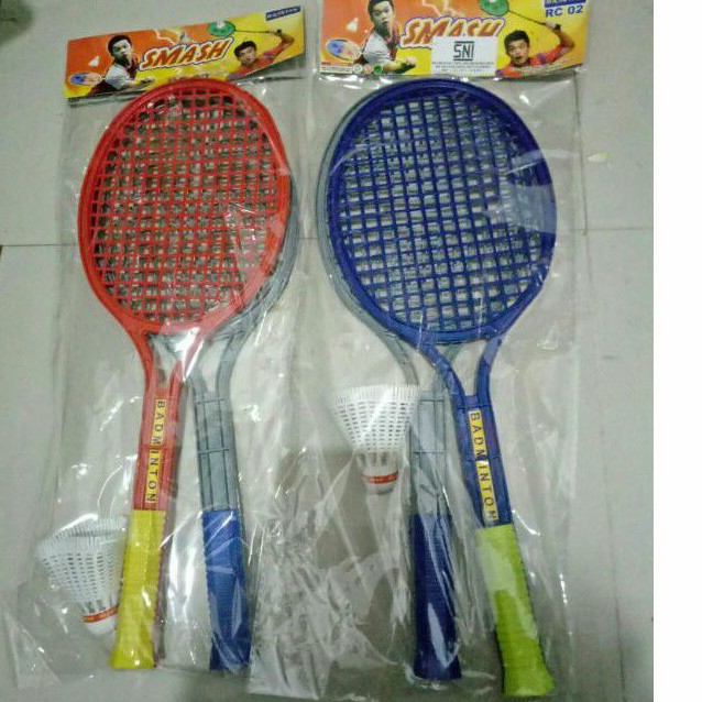 Mainan raket anak plastik raket badminton anak murah raket plastik raket anak murah bola isi 2