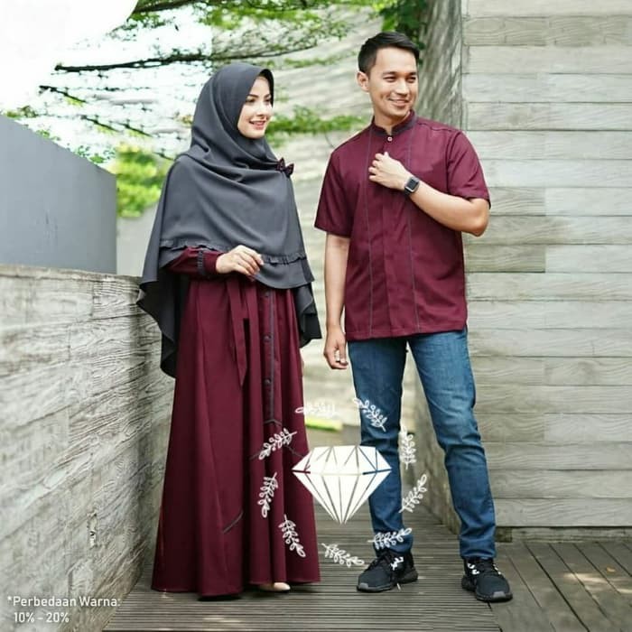 Couple Syari Bergo Maheswari - Maroon