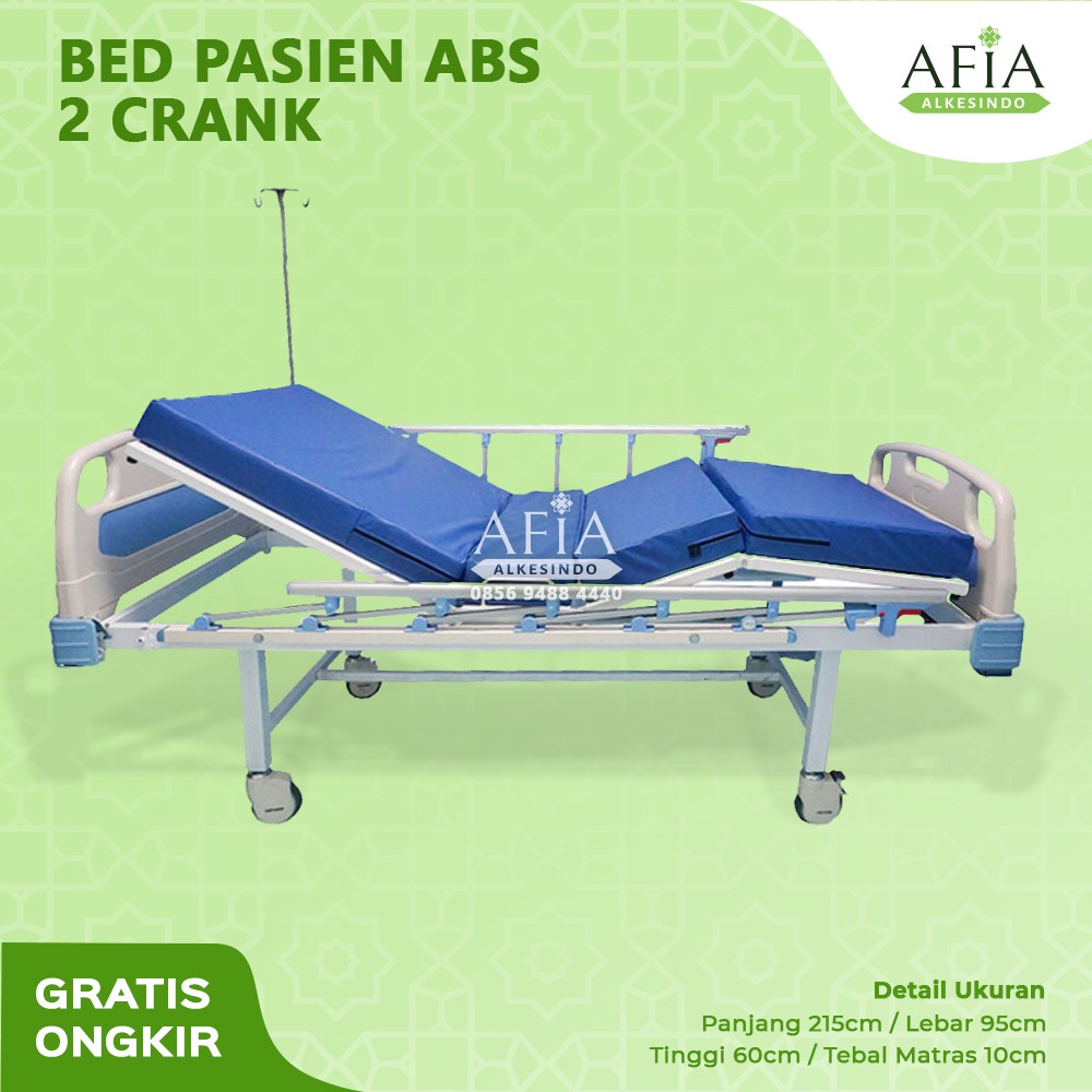 Bed Pasien ABS 2 Crank - Ranjang Pasien Rumah Sakit