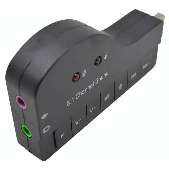 USB Sound Card Model Piano 8.1 Channel 3D Audio