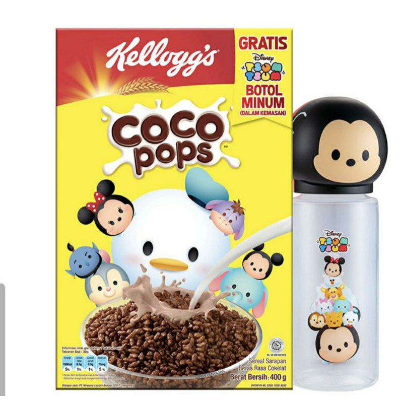 

sereal kellogg Kelloggs cocopops berhadiah botol/bowl minum tsum tsum