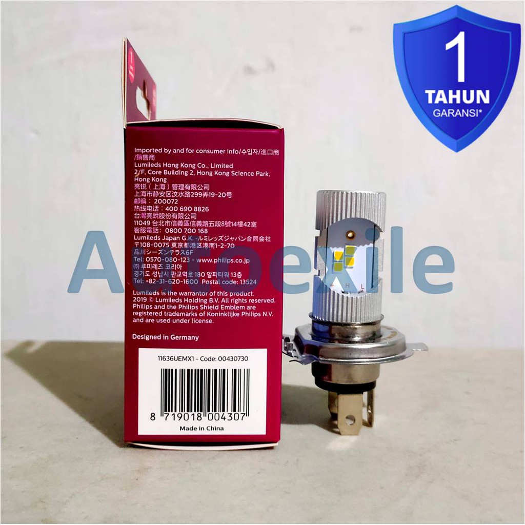 Philips Ultinon Essential Moto LED HS1 100% 6500K Putih Lampu Motor Vixion Byson Pulsar KLX Verza-3