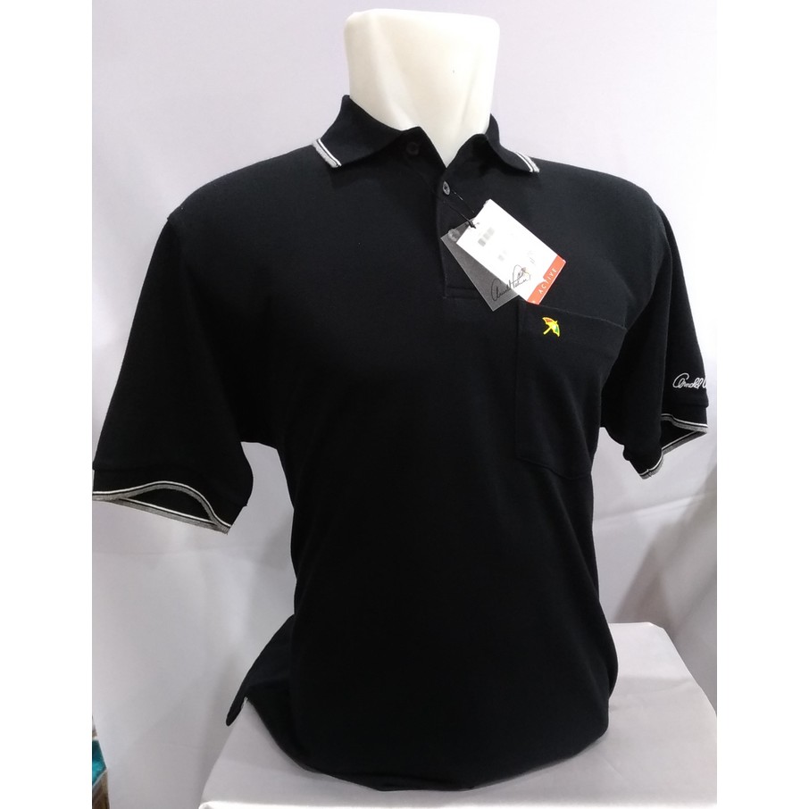POLO  Kaos Kerah Polo Shirt Pria ARNOLD PALMER 100% ORIGINAL MURAH HITAM - Hitam, S  COC KATOO