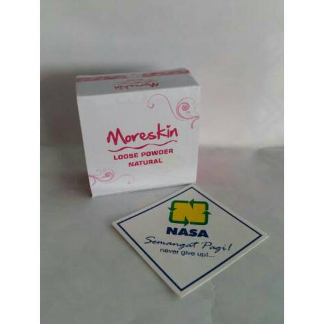 bedak tabur untuk kulit berminyak MORESKIN LOOSE POWDER IVORY NASA ASLI NASA