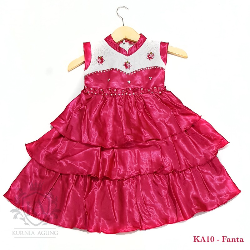 Dress Baju Anak Perempuan 2- 12 tahun Gaun Ulang Tahun Pesta Princess Murah KA10