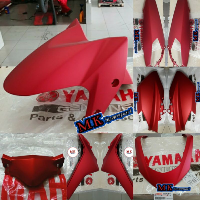 PAKET FULL SET BODY HALUS NMAX, N MAX OLD 2016-2019 MERAH DOFF ASLI YAMAHA