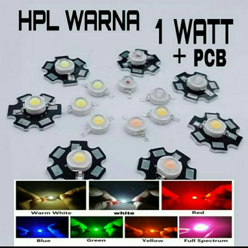 LED HPL 1 WATT PLUS HEATSINK PILIH WARNA / AQUARIUM/AQUASCAPE