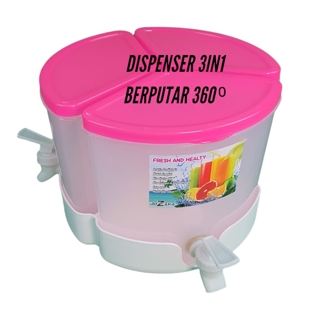 Jozaka -dispenser 3in1  water Dispenser  3in1 Putar 360° / Dispenser jus Kulkas 6 liter  / dispenser minuman segar