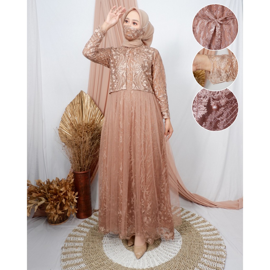 Shireen Dress / Kebaya Modern / Gamis Pesta / Gamis Busui / Gamis Brukat / Kebaya Kondangan