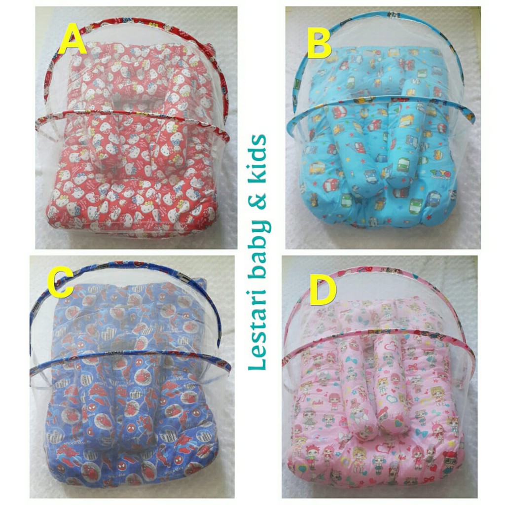 KASUR MATRAS TEBAL BAYI BANTAL, GULING + KELAMBU/KOJONG