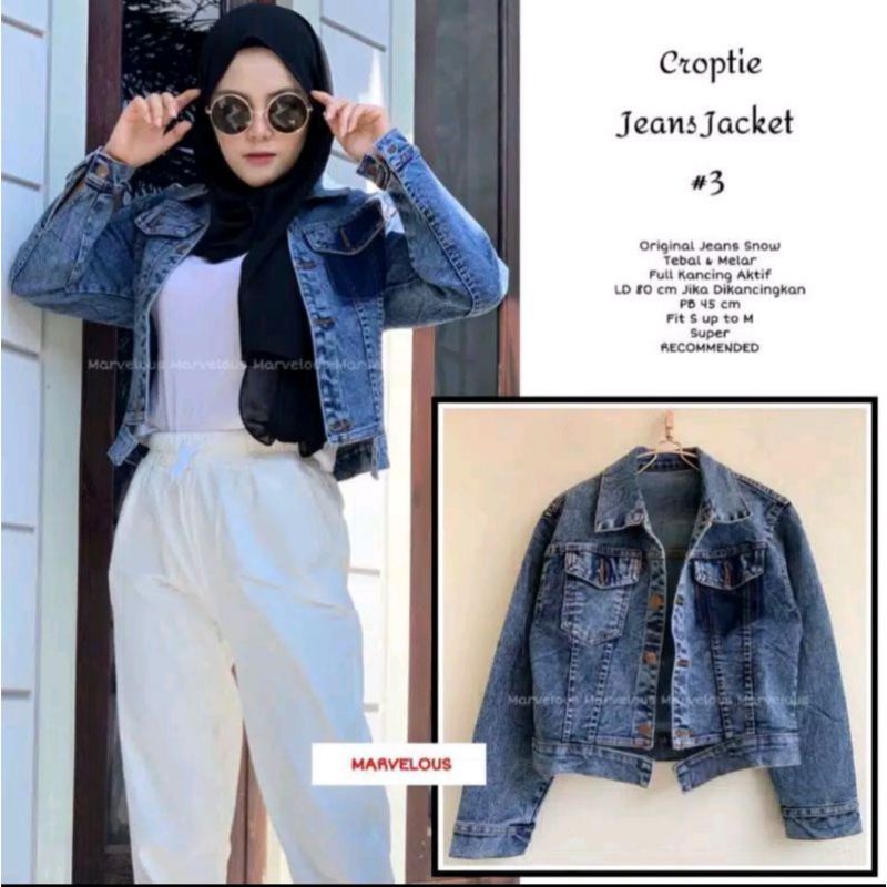 JAKET CROP JEANS// JAKET KARINA//JAKET PREMIUM