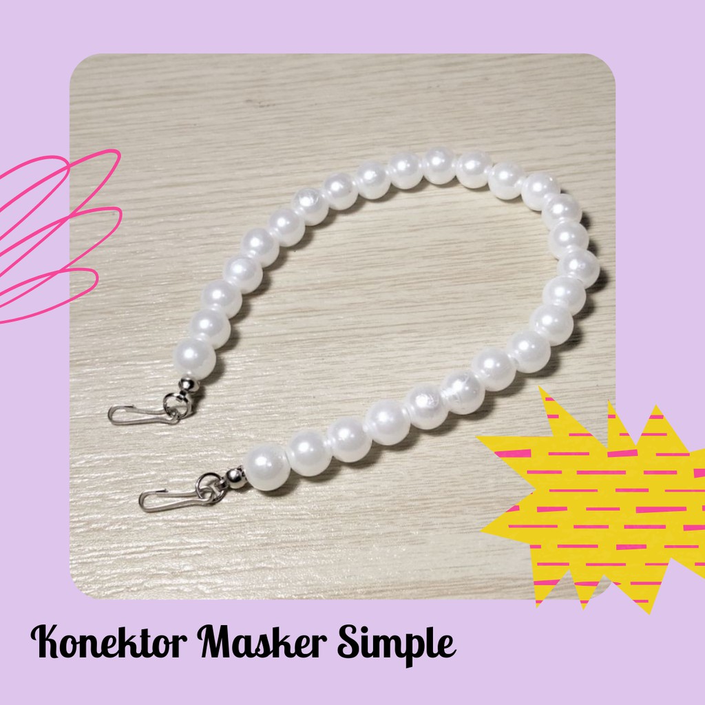 Konektor Masker Hijab Mutiara Pengait Masker Model Simple Original Terbaru 2021