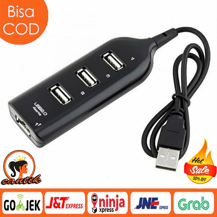 USB HUB 4 PORT PANJANG KABEL 40CM - USB HUB 4 PORT 2.0 BERKULITAS