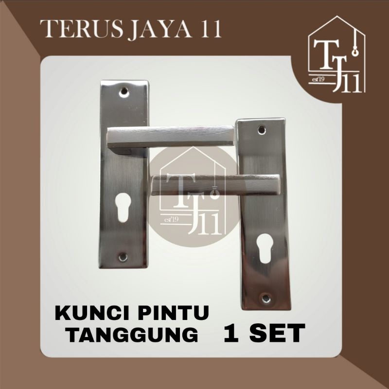 Kunci Pintu Tanggung NETZ / Kunci Pintu Sedang NETZ + Silinder Stainless / Kunci Pintu Komplit Lengkap 1 SET