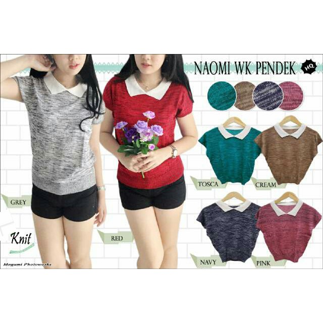 [Naomi twiss wk pdk RO] Blouse Wanita Rajut Varian Warna