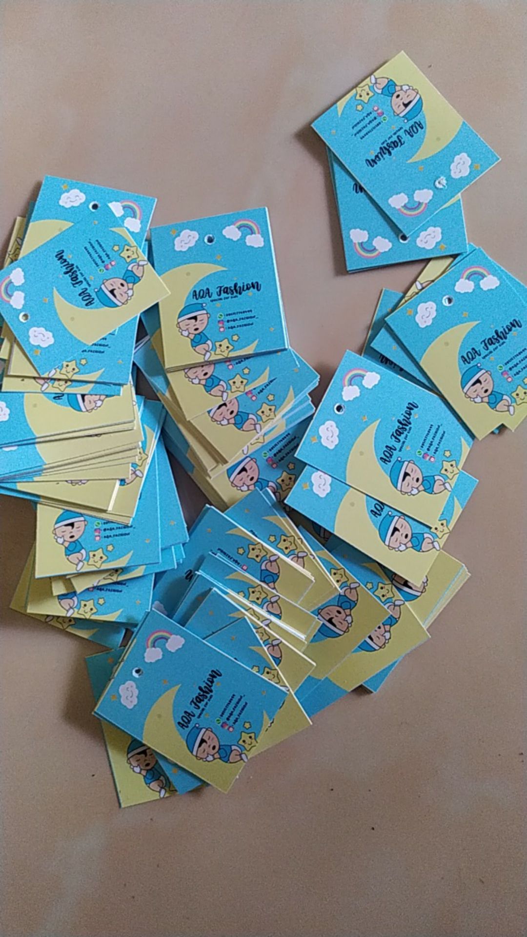 Hang Tag Custom Hangtag Label Merek Baju Jilbab Hijab Thrift 100 Pcs