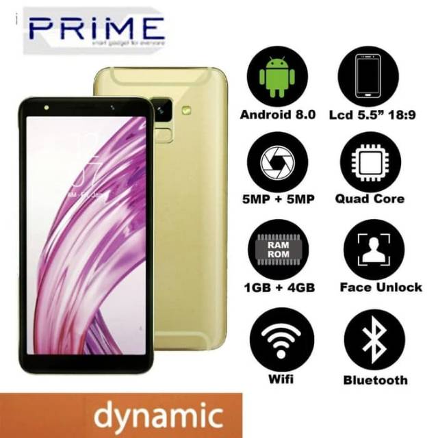 HP Prime Dynamic - Lcd 5,5" Ram 1GB + 4GB - Garansi Resmi