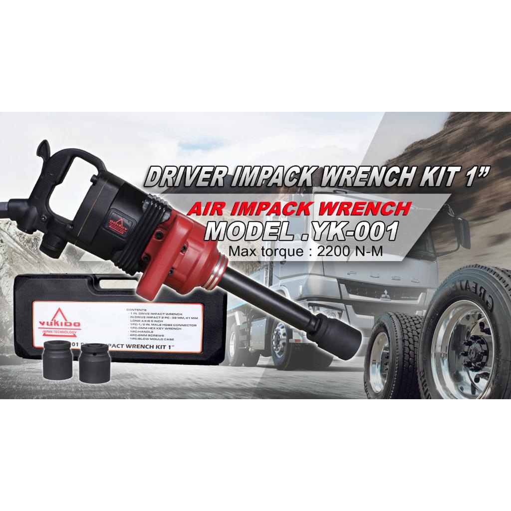 TERKUAT !! ALAT BONGKAR RODA TRONTON TRUCK  IMPACT ANGIN 1 inch Heavy Duty Composite Air Impact Wrench 1&quot; BY YUKIDO BERKUALITAS