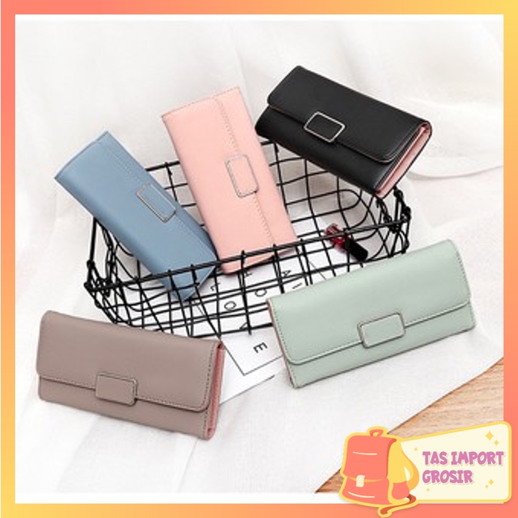 TAS IMPORT GROSIR - D5098 Dompet Panjang Wanita / Dompet Wanita / Dompet Import Korea / Wallet Wanit