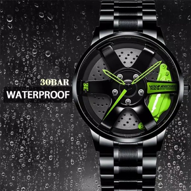 NIBOSI Watch TE37 Rim Style Jam Tangan Pria Velg Mobil JDM Original BNIB