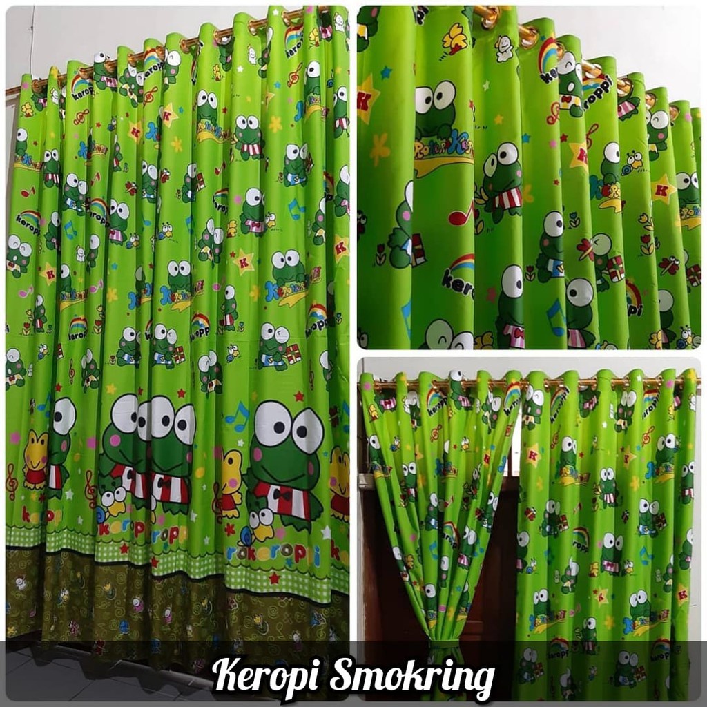 GORDEN HORDENG PINTU JENDELA KARAKTER UKURAN 135X220CM 12 LUBANG RING KAMAR TIDUR ANAK MURAH BISA COD