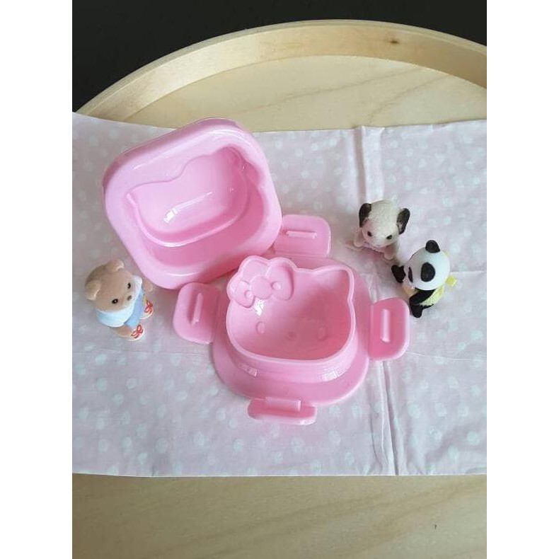 

bento cetakan nasi telur bekal sekolah dapur hello kitty
