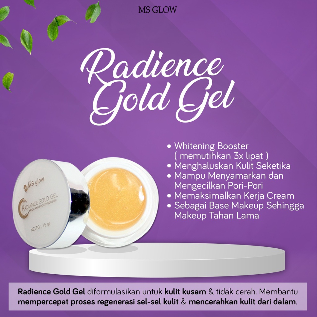 MS GLOW RADIANCE GOLD ORIGINAL 100% CREAM BEBAS FLEK MS GLOW BASE MAKE UP
