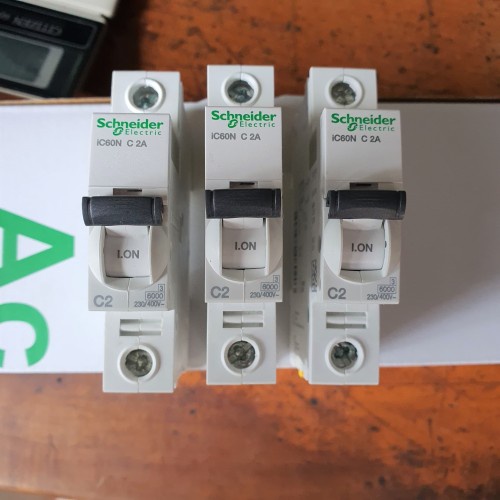 MCB ic60n 1p 1a 2a 4a 6a 10a 16a 20a 25a 32a 40a 50a 63a 6kA schneider electric
