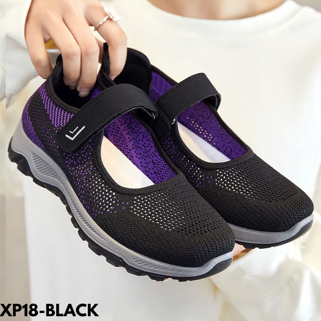 SEPATU SNEAKERS WANITA KEREN TRENDY NYAMAN DIPAKAI KASUAL KE OLAHRAGA BAHAN MESH BREATHABLE IMPORT P18