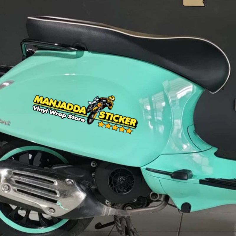 Stiker skotlet hijau mint tosca gllosy kualitas super premium bahan mudah untuk dipasang