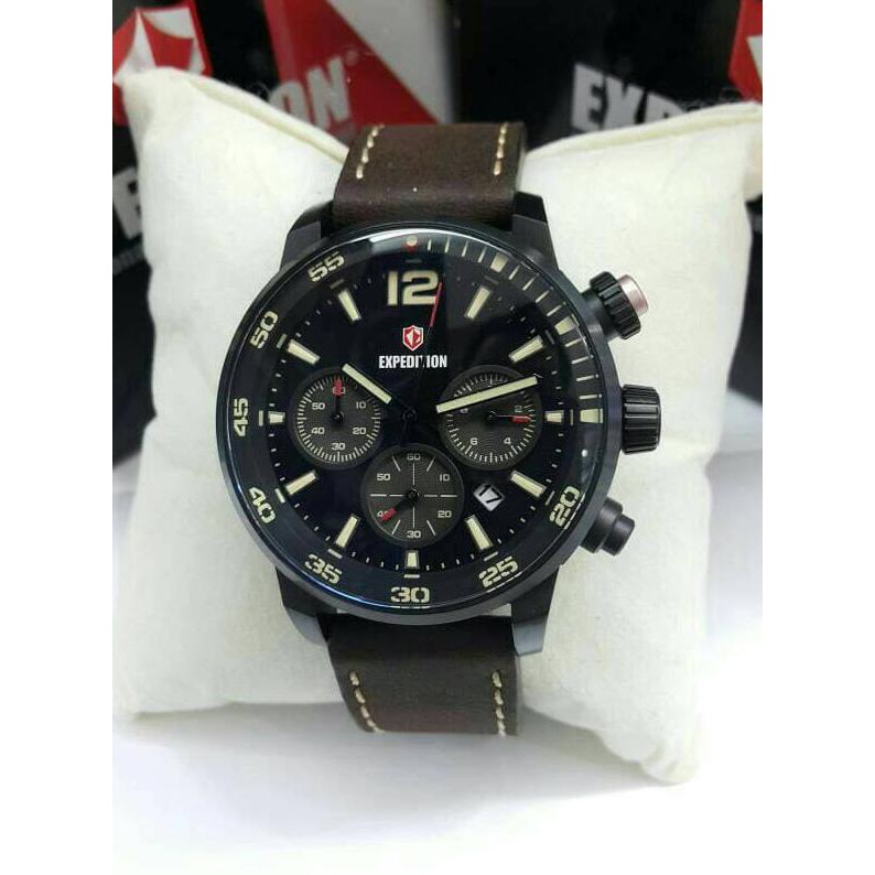 Super Sale JAM TANGAN EXPEDITION E6685 BLACK BROWN. GARANSI RESMI 1TAHUN Ready Stock