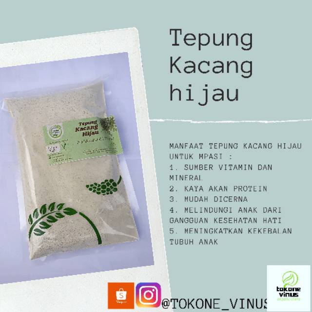 

Tepung Kacang Hijau 500gr 《Lingkar Organik》
