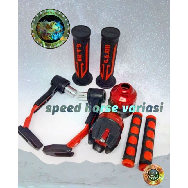 Paket Murah proguard Robot babet Plus Handgrip Panah Plus Jalu As roda Plus Karet handle model jari Universal buat semua motor