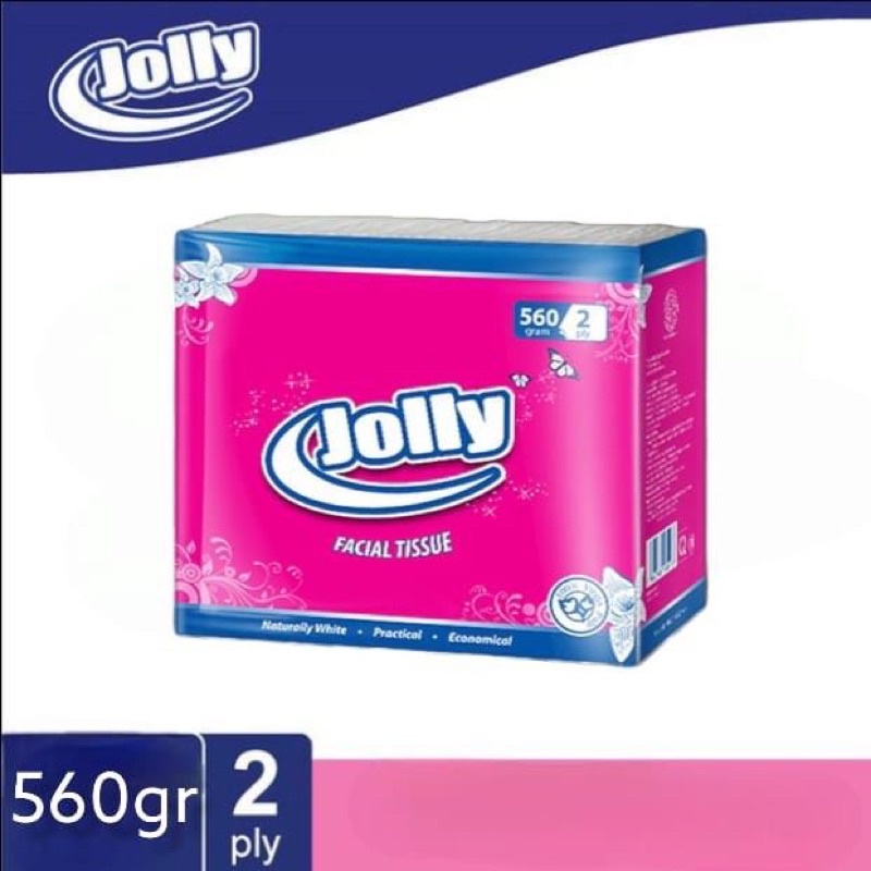 TISSUE JOLLY 2 PLY FACIAL TISU 560 GR